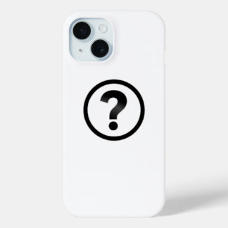 シンプルな疑問符 iPhone 15ケース