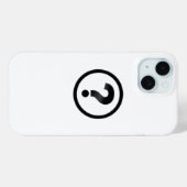 シンプルな疑問符 Case-Mate iPhoneケース (裏面 (横))