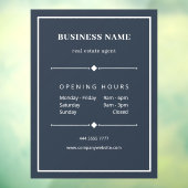 シンプルな白いビジネスオフィス - グレー青 ウィンドウサイン (シート3)