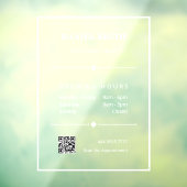 シンプルな白いビジネスオフィス QR コード営業時間 ウィンドウサイン (シート3)