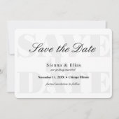 シンプルな白い写真日付を保存 セーブザデート (正面)