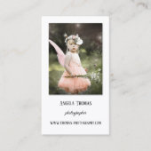 シンプルな白い写真 フォトグラファー ビジネスカード (正面)