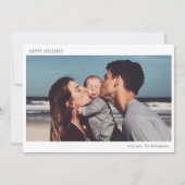 シンプルな白い枠のモダンなクリスマス写真 シーズンカード (正面)