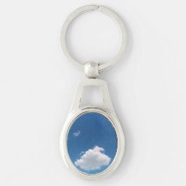 シンプルな白い雲 キーホルダー