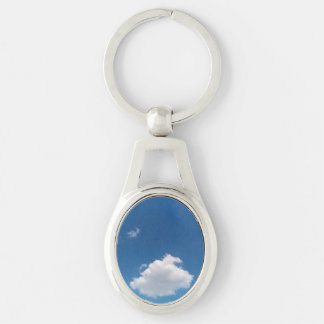 シンプルな白い雲 キーホルダー