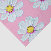 シンプルな白とピンクのペイントの花 薄葉紙 (詳細)