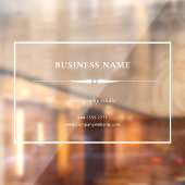 シンプルな白のスモールビジネス名 透明背景 ウィンドウサイン (シート2)