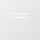 シンプルな白のスモールビジネス名 透明背景 ウィンドウサイン (シート)