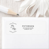 シンプルな白の新郎新婦 ラベル (インサイチュ)