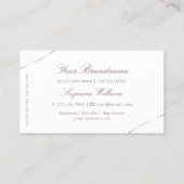 シンプルな白バラ金ゴールドデコールとジュエリー 名刺 (裏面)