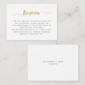 シンプルな白金 レセプション エンクロージャーカード (正面/裏面)