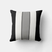 シンプルな白黒のストライプ16"正方形の装飾用クッション クッション (裏面)