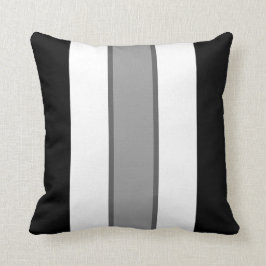 シンプルな白黒のストライプ16"正方形の装飾用クッション クッション
