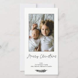 シンプルな白黒のメリークリスマス シーズンカード