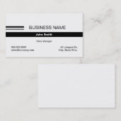 シンプルな白黒の名刺 名刺 (正面/裏面)