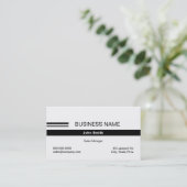 シンプルな白黒の名刺 名刺 (スタンド正面)