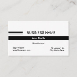 シンプルな白黒の名刺 名刺