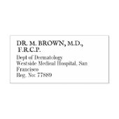 シンプルな白黒の皮膚科医の住所 セルフインキングスタンプ (デザイン)