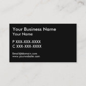 シンプルな白黒の飛行機の名刺 名刺 (裏面)