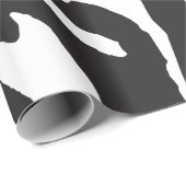 シンプルな白黒シマウマのストライプパターン ラッピングペーパー (ロールコーナー)