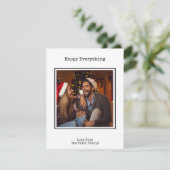 シンプルな白黒タイプライターのクリスマス写真 シーズンカード (スタンド正面)