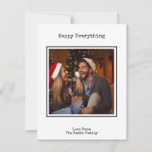 シンプルな白黒タイプライターのクリスマス写真 シーズンカード (正面)