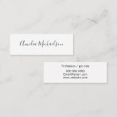 シンプルな白黒モダンな小型名刺 スキニー名刺 (正面/裏面)