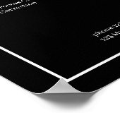シンプルな白黒価格表ポスター ポスター (角)
