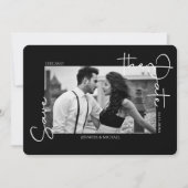 シンプルな白黒写真の日付の保存 セーブザデート (正面)