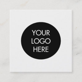 シンプルな白黒社会的な媒体の名刺 スクエア名刺