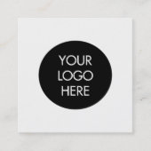 シンプルな白黒社会的な媒体の名刺 スクエア名刺 (正面)