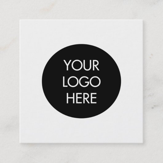 シンプルな白黒社会的な媒体の名刺 スクエア名刺 (正面)