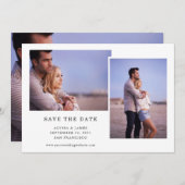 シンプルな白黒|の3写真 セーブザデート (正面/裏面)