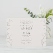 シンプルな瞬間 両親 クリーム ラウンド 招待状 (スタンド正面)