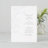 シンプルな瞬間 親が手描きしたステム フォイル 結婚式 箔招待状 (立ち正面)