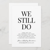 シンプルな私たちは誓う誓いの更新カード 招待状 (正面/裏面)