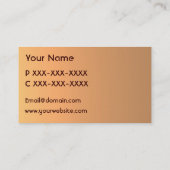 シンプルな秋によって着色されるマツ円錐形の名刺 名刺 (裏面)