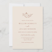 シンプルな秋のウェディング招待状 招待状 (正面)