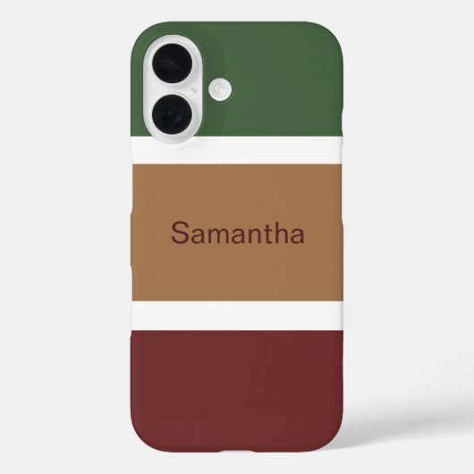 シンプルな秋のストライプ柄パーソナライズド Case-Mate iPhoneケース (裏面)
