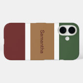 シンプルな秋のストライプ柄パーソナライズド Case-Mate iPhoneケース (裏面 (横))