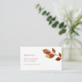 シンプルな秋の封入カード エンクロージャーカード (スタンド正面)