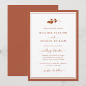 シンプルな秋の結婚式招待状 招待状 (正面/裏面)