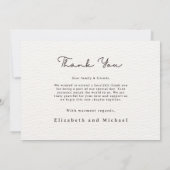 シンプルな秋の結婚式 森の結婚式 サンキューカード (裏面)