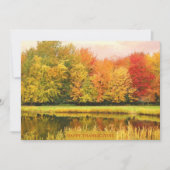 シンプルな秋の風景 感謝祭 シーズンカード (正面)