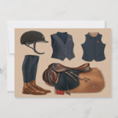 シンプルな競馬ダービーパーティー招待状 招待状 (裏面)