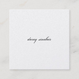 シンプルな筆記体の正方形の名刺 スクエア名刺