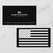 シンプルな米国旗 名刺 (正面/裏面)
