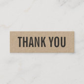 シンプルな素朴社会的な媒体クラフト感謝していしています スキニー名刺 (正面)