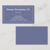 シンプルな紫色の専門の名刺 名刺 (正面/裏面)