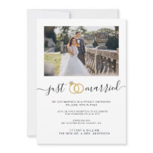 シンプルな結婚しましたのお知らせ カップル写真